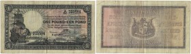 Banknoten, Südafrika / South Africa. 1 Pound 1937. Pick 84c. II-III