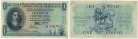 Banknoten, Südafrika / South Africa. 1 Pound 1950. Pick 93d. I-
