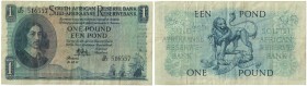 Banknoten, Südafrika / South Africa. 1 Pound 1951. Pick 93e. II-III