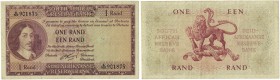 Banknoten, Südafrika / South Africa. 1 Rand ND (1962-1965). Erste Zeilen mit Banknamen und Wert in Englisch. Pick 102b. I-II
