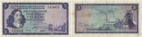 Banknoten, Südafrika / South Africa. 5 Rand 1966. Erste Zeilen mit Bankname und Wert in Englisch. Pick 111a. II