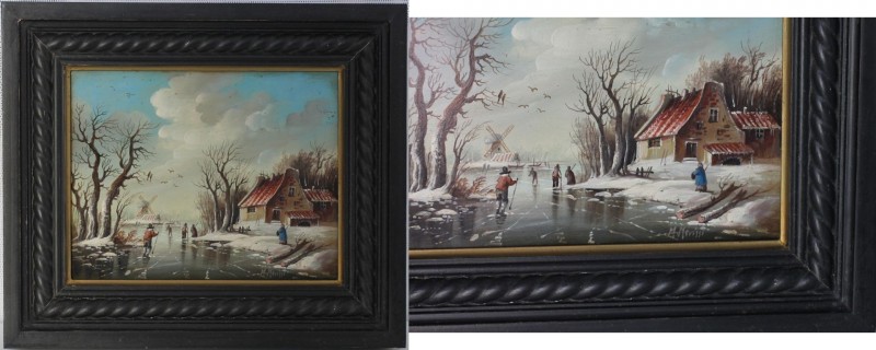 Kunst und Antiquitäten / Art and antiques. Ölgemälde. Niederländische Landschaft...