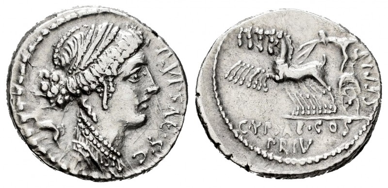 Plautius. P. Plautius Hypseus. Denarius. 60 BC. Rome. (Ffc-997). (Craw-420/2a). ...