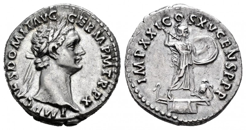 Domitian. Denarius. 90 AD. Rome. (Spink-2734). (Ric-147). (Ch-261). Anv.: IMP CA...