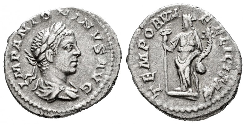 Elagabalus. Denario. 219 AD. Rome. (Spink-7551). (Ric-150). Rev.: TEMPORVM FELIC...