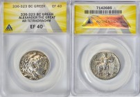 MACEDONIAN KINGDOM. Alexander III the Great (336-323 BC). AR tetradrachm (25mm, 12h). ANACS XF 40. Late lifetime-early posthumous issue of 'Side', ca....