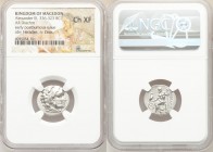 MACEDONIAN KINGDOM. Alexander III the Great (336-323 BC). AR drachm (18mm, 12h). NGC Choice XF. Posthumous issue of Magnesia ad Maeandrum, ca. 319-305...