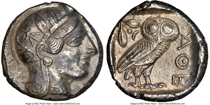ATTICA. Athens. Ca. 440-404 BC. AR tetradrachm (25mm, 17.05 gm, 5h). NGC Choice ...