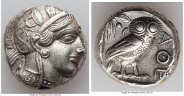 ATTICA. Athens. Ca. 440-404 BC. AR tetradrachm (23mm, 17.15 gm, 10h). Choice VF. Mid-mass coinage issue. Head of Athena right, wearing crested Attic h...