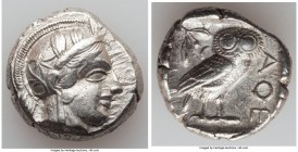 ATTICA. Athens. Ca. 440-404 BC. AR tetradrachm (24mm, 17.17 gm, 10h). Choice VF. Mid-mass coinage issue. Head of Athena right, wearing crested Attic h...