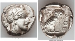 ATTICA. Athens. Ca. 440-404 BC. AR tetradrachm (26mm, 17.13 gm, 4h). XF. Mid-mass coinage issue. Head of Athena right, wearing crested Attic helmet or...