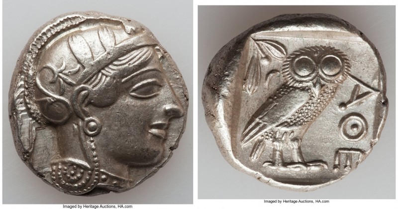 ATTICA. Athens. Ca. 440-404 BC. AR tetradrachm (24mm, 17.19 gm, 4h). Choice XF. ...