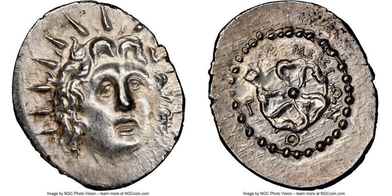 CARIAN ISLANDS. Rhodes. Ca. 84-30 BC. AR drachm (22mm, 4.07 gm, 9h). NGC Choice ...