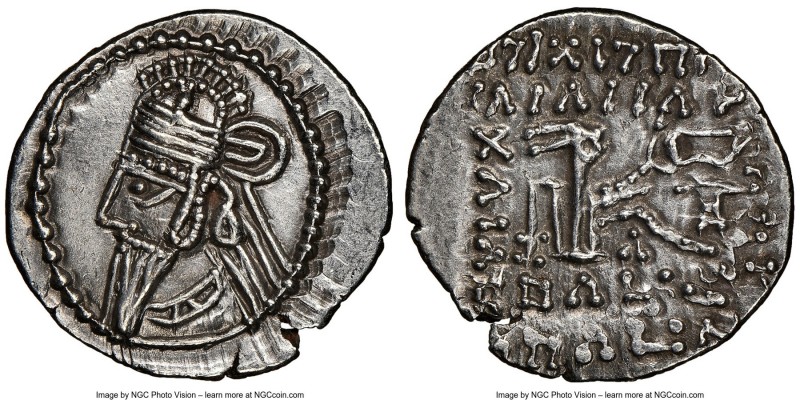 PARTHIAN KINGDOM. Osroes II (ca. AD 190-208). AR drachm (21mm, 11h). NGC Choice ...
