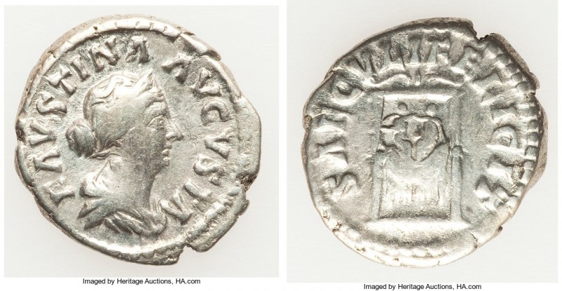 Faustina Junior (AD 147-175/6). AR denarius (19mm, 3.35 gm, 6h). Fine, brushed. ...