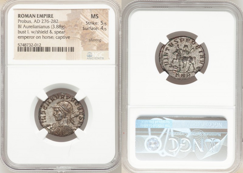 Probus (AD 276-282). BI antoninianus (22mm, 3.88 gm, 6h). NGC MS 5/5 - 4/5, Silv...