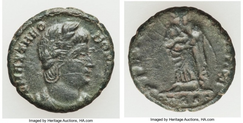 Theodora (AD 305-306). AE4 or BI nummus (15mm, 1.73 gm, 6h). Fine. Posthumous is...