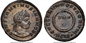 Constantine II (AD 337-340). AE3 or BI nummus (19mm, 3.47 gm, 6h). NGC MS 5/5 - 5/5. Siscia, 1st officina, AD 320-321. CONSTANTINVS IVN NOB C, laureat...
