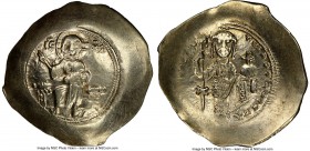 Nicephorus III Botaniates (AD 1078-1081). EL histamenon nomisma (30mm, 4.32 gm, 6h). NGC XF 4/5 - 3/5. Constantinople. IC-XC (barred), Christ seated f...