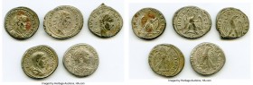 ANCIENT LOTS. Roman Provincial. AD 3rd century. Lot of six (6) BI tetradrachms. XF-Choice XF, Silvering. Includes: BI tetradrachm (5), various rulers....
