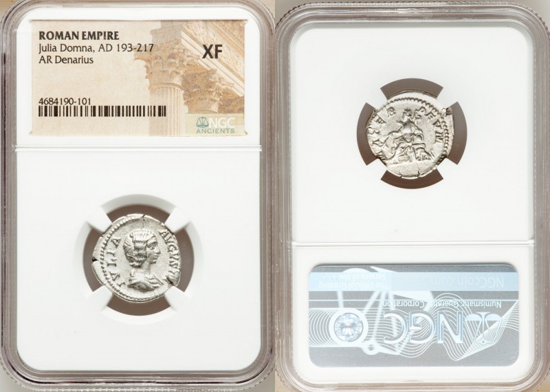 ANCIENT LOTS. Roman Imperial. Julia Domna (AD 193-217). Lot of four (4) AR denar...