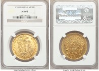 Maria I gold 6400 Reis 1799-R MS62 NGC, Rio de Janeiro mint, KM226.1. Mint bloom and full strike. 

HID09801242017

© 2020 Heritage Auctions | All...
