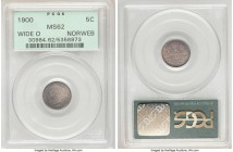 Victoria "Large Date" 5 Cents 1900 MS62 PCGS, London mint, KM2. Large Date, Round/Wide "O" type. 

HID09801242017

© 2020 Heritage Auctions | All ...