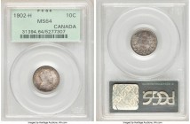 Edward VII 10 Cents 1902-H MS64 PCGS, Heaton mint, KM10. An appealing near-gem displaying colorful outlines. 

HID09801242017

© 2020 Heritage Auc...
