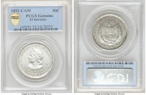 Republic 50 Centavos 1892-CAM Genuine (Cleaned) PCGS, San Salvador mint, KM113. First year of three year type. 

HID09801242017

© 2020 Heritage A...