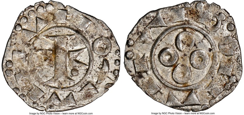 Melgueil. Anonymous Denier ND (1100-1300) MS62 NGC, 18mm. 0.96gm. 

HID0980124...