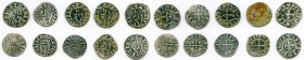 10-Piece Lot of Uncertified Assorted Deniers ND (12th-13th Century) VF, Includes (7) Besançon, (2) Philip IV and (1) Louis IX. Size 18-19.5mm. Weight ...