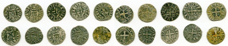 10-Piece Lot of Uncertified Assorted Deniers ND (12th-13th Century) VF, Includes...