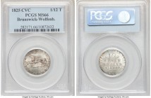 Brunswick-Wolfenbüttel. Karl II 1/12 Taler 1825-CvC MS66 PCGS, KM1105. Opulently lustrous and quite attractive for the type. 

HID09801242017

© 2...