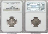 Prussia. Wilhelm I Proof 2-1/2 Groschen 1869-C PR64 NGC, Cleve mint, KM486. Unlisted in Proof in the Standard Catalog of World Coins.

HID0980124201...