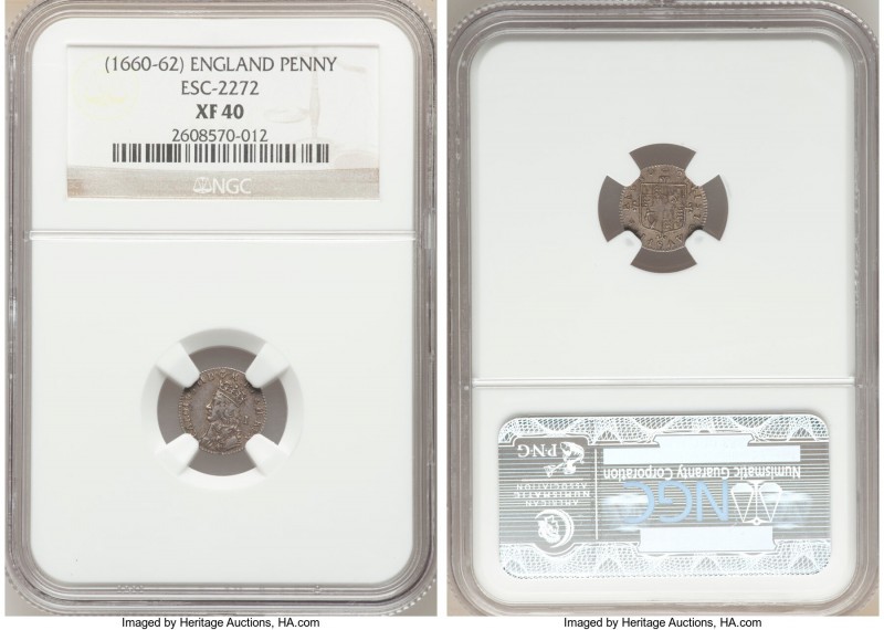 Charles II Maundy Penny ND (1660-1662) XF40 NGC, KM397, ESC-2272. 

HID0980124...