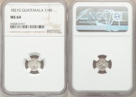 Ferdinand VII 1/4 Real 1821-G MS64 NGC, Nueva Guatemala mint, KM72. Taupe-gray toning. 

HID09801242017

© 2020 Heritage Auctions | All Rights Res...