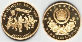 South Korea. Republic gold Proof 25000 Won 1988, KM58. 27mm. 16.79gm. Comes with original box and COA # BP018054. 

HID09801242017

© 2020 Heritag...