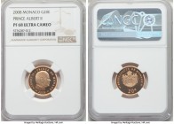 Albert II gold Proof 20 Euros 2008 PR68 Ultra Cameo NGC, KM198. Mintage: 3,000. AGW 0.1866 oz. 

HID09801242017

© 2020 Heritage Auctions | All Ri...