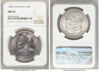 Republic 50 Centesimos 1904 MS62 NGC, KM5. Fully Mint State and toned to a deep burgundy hue. 

HID09801242017

© 2020 Heritage Auctions | All Rig...