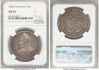 Republic 50 Centesimos 1905 AU53 NGC, KM5. Attractively toned, with moderate rub confined mostly to the higher points. 

HID09801242017

© 2020 He...