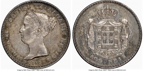 Maria II 500 Reis 1838/6 AU50 NGC, KM471. A scarcer date for the type that saw a total mintage numbering only 2,645 examples. 

HID09801242017

© ...