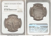 Paul I Rouble 1800 CM-OM XF40 NGC, St. Petersburg mint, KM-C101a, Bit-41. A scarcer 19th century rouble type revealing remnants of original mint luste...