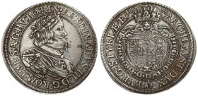 Austria 1 Thaler 1646 Graz. Ferdinand III(1637-1657). Averse: Plain inner circles. Reverse: Date above crown. Silver. KM 920; Dav- 3189
