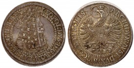 Austria 2 Thaler ND (1657-1705) Hall. Leopold I (1657-1705). Averse: Draped and armored bust right. Reverse: crowned eagle within wreath. Very beautif...