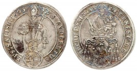 Austria SALZBURG 1/4 Thaler 1695 Johann Ernst(1687 - 1709). Averse: Madonna and Child above shield of arms in inner circle. Reverse: St. Rupert above ...