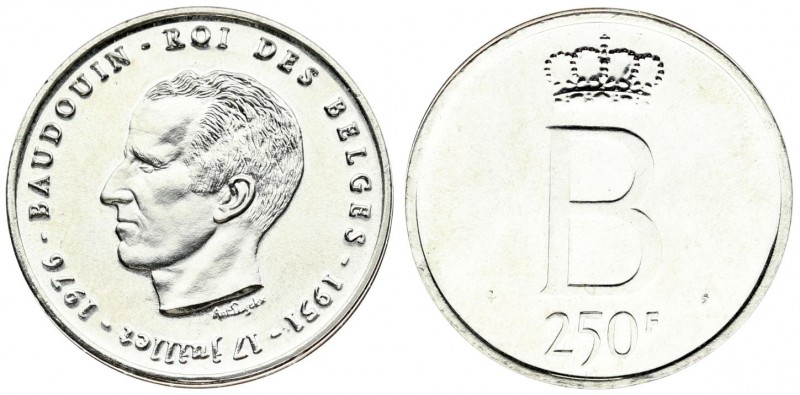 Belgium 250 Francs ND(1976) Silver Jubilee of King Baudouin. Baudouin I( 1951-19...