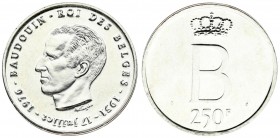 Belgium 250 Francs ND(1976) Silver Jubilee of King Baudouin. Baudouin I( 1951-1993). Averse: Head of Baudouin; left; legend in French. Averse Legend: ...