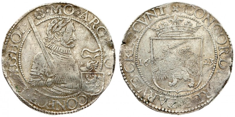 Netherlands HOLLAND 1 Nederlandse Rijksdaalder 1623 Averse: Laureate 1/2 figure ...