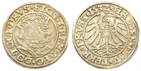 Poland 1 Grosz 1532 Sigismund I the Old(1506–1548). Averse Lettering: *SIGIS *I* REX *PO* DO* TOCI* PRVSS. Reverse Lettering: *GROSS* COMV* TERR* PRVS...