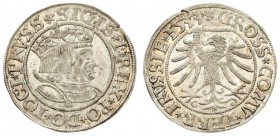 Poland 1 Grosz 1533 Sigismund I the Old(1506–1548). Averse Lettering: *SIGIS *I* REX *PO* DO* TOCI* PRVSS. Reverse Lettering: *GROSS* COMV* TERR* PRVS...